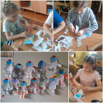Аппликация "Космонавт".